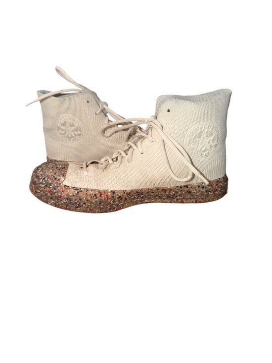 Converse Chuck Taylor 70 Hi Renew Knit High-Top Sneakers Beige Glitter Sole 8.5